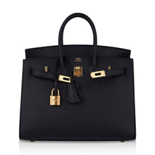 Load image into Gallery viewer, Birkin Sellier 25 Black Gold Hardware Epsom Leather New w/Box