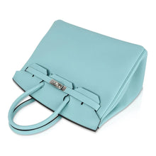 Load image into Gallery viewer, Birkin 35 Bag Fresh Blue Atoll Togo Palladium Hardware