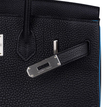 Load image into Gallery viewer, Special Order HSS Birkin 35 Bag Black Turquoise Togo Leather with Brushed Palladium Hardware