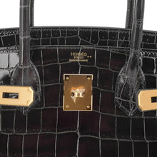 Load image into Gallery viewer, Birkin 30 Bag Graphite Niloticus Crocodile with Gold Hardware