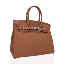 Load image into Gallery viewer, Birkin Touch 30 Bag Gold Matte Alligator / Togo Limited Edition
