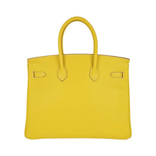 Load image into Gallery viewer, Birkin 35 Lime Candy Limited Edition Bag Epsom Palladium