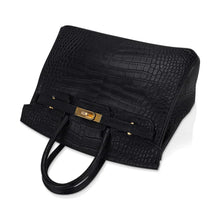 Load image into Gallery viewer, Birkin 25 Bag Black Matte Alligator with Gold Hardware