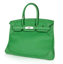 Load image into Gallery viewer, Birkin 35 Bag Ghillies Limited Edition Bamboo Palladium Hardware