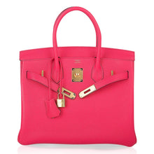 Load image into Gallery viewer, Birkin 30 Bag Rose Extreme Clemence Leather with Gold Hardware
