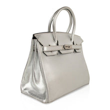 Load image into Gallery viewer, Limited Edition Birkin 30 Bag Silver Metallic Chevre Leather with Palladium Hardware