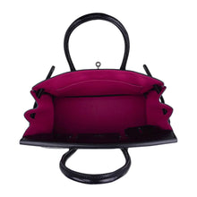Load image into Gallery viewer, Birkin HSS 30 Matte Porosus Crocodile Black / Rose Pourpre Bag