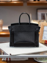 Load image into Gallery viewer, Birkin à l'envers, black canvas &amp; all black colorway
