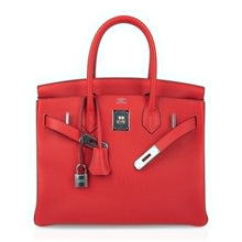 Load image into Gallery viewer, Verso Birkin 30 Bag Rouge Tomate &amp; Natural Sable Togo Leather with Palladium Hardwre