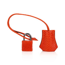Load image into Gallery viewer, Birkin 25 Bag Orange Tangerine Lizard with Ruthenium Hardware
