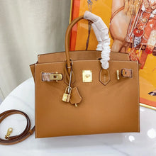 Load image into Gallery viewer, Birkin Sellier 25 Gold Epsom Leather Rolled Handles Gold Hardware Handbag