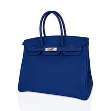 Load image into Gallery viewer, Birkin 35 Bag Blue de France Togo Leather with Palladium Hardware