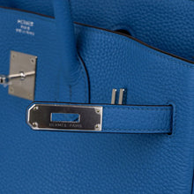 Load image into Gallery viewer, Birkin 35 Bag Rich Blue Izmir Clemence Palladium