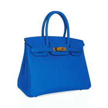 Load image into Gallery viewer, Birkin 30 Bag Bleu Frida Epsom Gold Hardware New w/ Box