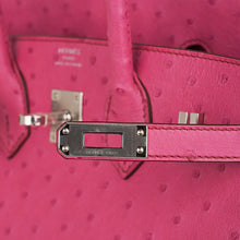 Load image into Gallery viewer, Birkin 25 Bag Fuchsia Ostrich with Palladium Hardware