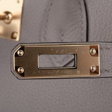 Load image into Gallery viewer, Birkin 25 Bag Gris Asphalte Novillo Leather Gold Hardware