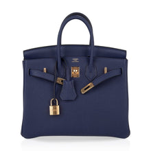 Load image into Gallery viewer, Birkin 25 Bag Blue Encre Gold Hardware Togo Leather