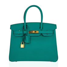 Load image into Gallery viewer, Birkin 30 Bag Vert Jade Epsom Leather with Gold Hardware