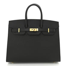 Load image into Gallery viewer, Birkin Sellier 25 Black Epsom Leather Gold Hardware