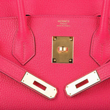 Load image into Gallery viewer, Birkin 30 Bag Rose Extreme Clemence Leather with Gold Hardware