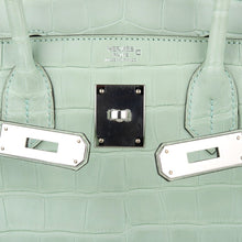 Load image into Gallery viewer, Birkin 30 Bag Vert D’eau Matte Alligator Palladium Hardware