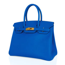 Load image into Gallery viewer, Birkin 30 Bag Bleu Frida Epsom Gold Hardware New w/ Box