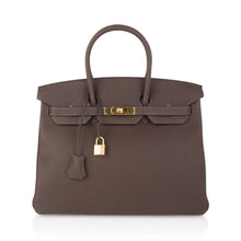 Load image into Gallery viewer, Birkin 35 Bag Chocolate Togo Gold Hardware