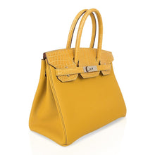 Load image into Gallery viewer, Birkin Touch 30 Bag Jaune Ambre Crocodile / Togo Limited Edition