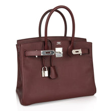 Load image into Gallery viewer, Birkin 30 Bag Bordeaux Epsom Palladium Hardware