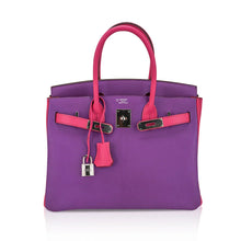 Load image into Gallery viewer, Special Order HSS Birkin 30 Bag Parme and Rose Shocking Chevre Leather with Palladium Hardware