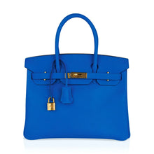 Load image into Gallery viewer, Birkin 30 Bag Bleu Frida Epsom Gold Hardware New w/ Box