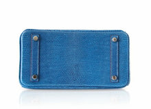Load image into Gallery viewer, Birkin 25 Bag Mykonos Very Rare Lizard Palladium Hardware