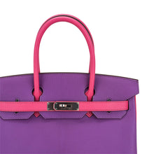 Load image into Gallery viewer, Special Order HSS Birkin 30 Bag Parme and Rose Shocking Chevre Leather with Palladium Hardware