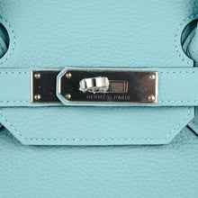 Load image into Gallery viewer, Birkin 35 Bag Fresh Blue Atoll Togo Palladium Hardware