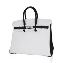 Load image into Gallery viewer, Birkin HSS 25 Bag White w/ Black Brushed Palladium Hardware