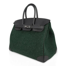 Load image into Gallery viewer, Birkin 35 Limited Edition Bi-Color Vert Anglais Feutre Vert Cypress Swift