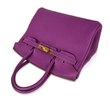 Load image into Gallery viewer, Birkin 30 Bag Anemone Togo Gold Hardware Exotic Purple Beauty