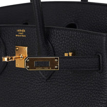 Load image into Gallery viewer, Birkin 25 Bag Black Togo Leather with Gold Hardware