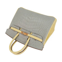 Load image into Gallery viewer, Special Order HSS Birkin 25 Bag Gris Perle &amp; Vanille Matte Alligator with Rose Gold Hardware