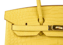 Load image into Gallery viewer, Birkin 35 Bag Matte Alligator Mimosa Gold Hardware Crazy Fabulous