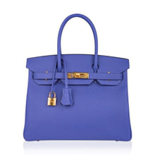Load image into Gallery viewer, Birkin 30 Bag Blue Brighton Epsom Leather with Gold Hardware