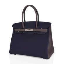 Load image into Gallery viewer, Special Order HSS Birkin 30 Bag Blue Nuit &amp; Etain Togo Leather with Brushed Palladium Hardware