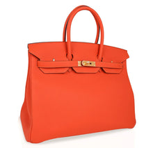 Load image into Gallery viewer, Birkin 35 Bag Feu Orange Togo Gold Hardware
