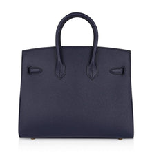 Load image into Gallery viewer, Birkin 25 Sellier Bag Bleu Indigo Gold Hardware Epsom Leather New w/Box