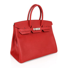 Load image into Gallery viewer, Birkin 35 Bag Rouge Casaque Lipstick Red Epsom Palladium new