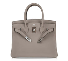 Load image into Gallery viewer, Birkin 30 Bag Gris Asphalte Togo Palladium Hardware