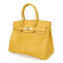 Load image into Gallery viewer, Birkin 30 Bag Mimosa Matte Alligator Gold Hardware
