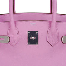 Load image into Gallery viewer, Birkin 30 Bag Mauve Sylvestre Epsom Leather with Palladium Hardware