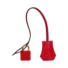 Load image into Gallery viewer, Birkin 30 Bag Rouge Exotique Lizard Limited Edition Gold Hardware Rare