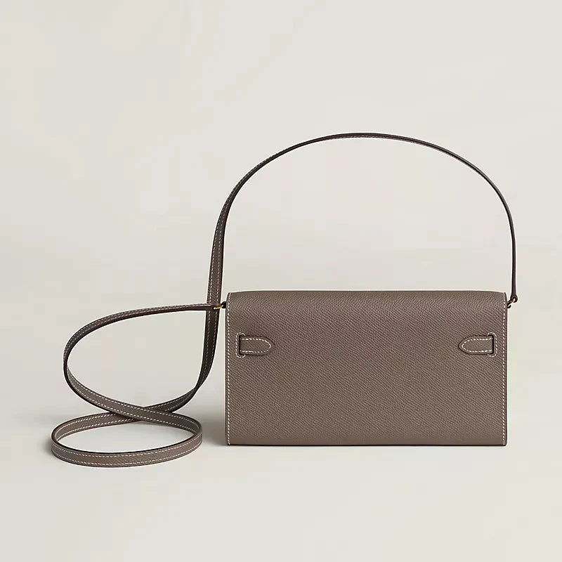 Grey To Go Wallet Gold Hardware Bag